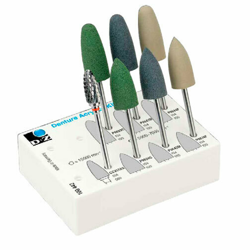 Denture Acrylics Kit - набор боров для полировки пластмассы, 7 шт - фото 0