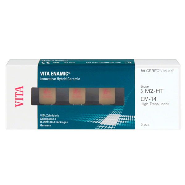 VITA ENAMIC for inLab - блоки из гибридной керамики, высокая прозрачность, цвет 3M2-HT, размер EM14, 5 шт - фото 0