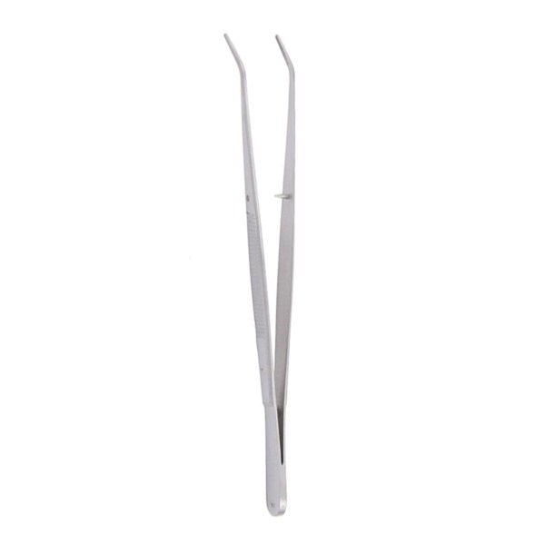 Пинцет стоматологический SAMMAR International Medical, изогнутый, для фиксации мягких тканей, рифленые зубчики, L=155 мм, сталь, 1 шт - фото 0