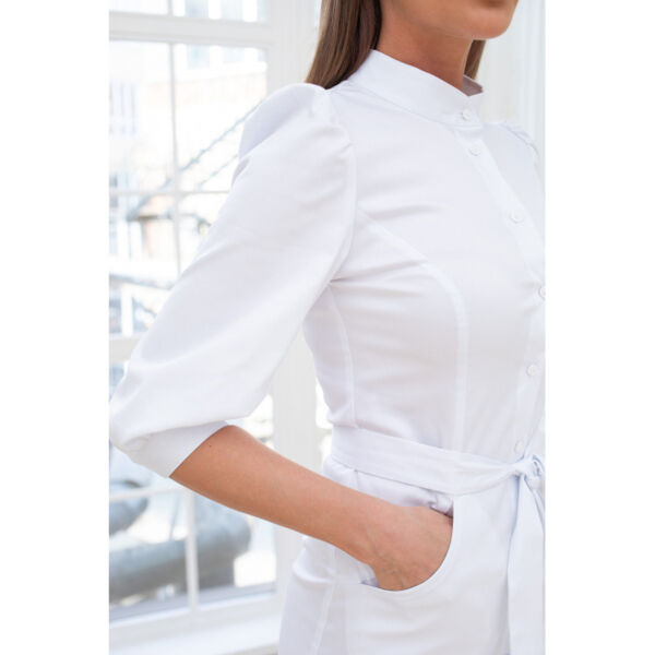 Платье Dr. Nice на пуговицах, белый, 44 - фото 1