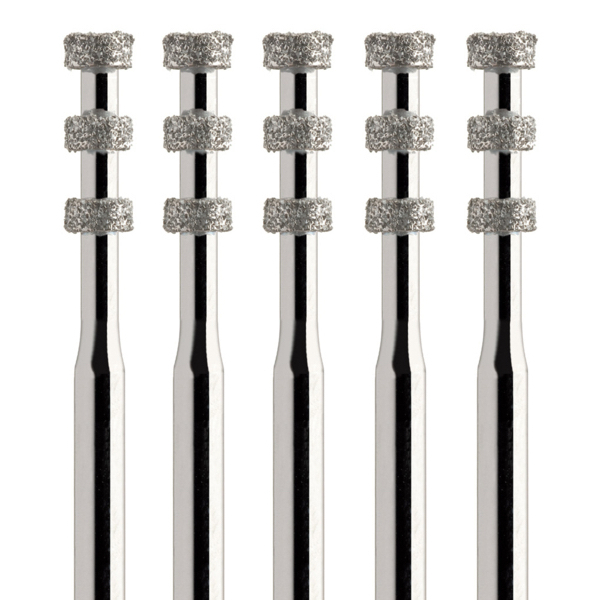 Бор алмазный 834, маркерный, D=1.8 мм, L=6 мм, FG, синий, 5 шт - фото 0