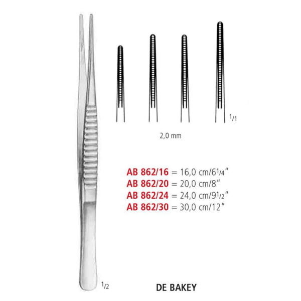 Пинцет хирургический Nopa Instruments, прямой, 160 мм - фото 1