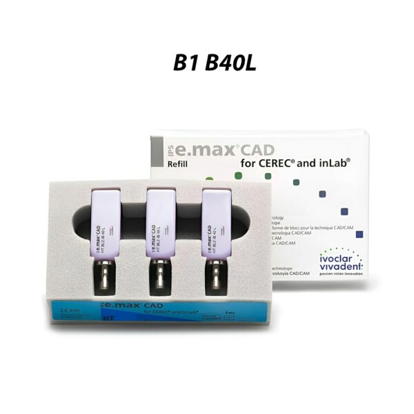 IPS e.max CAD CEREC/inLab HT - блоки из стеклокерамики, цвет B1 B40L, 3 шт - фото 0
