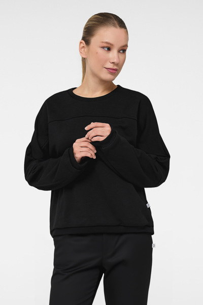 Свитшот женский Тезис TZ113, tangle, черный, 44-46 - фото 3