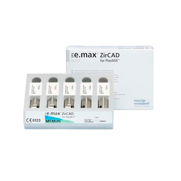 IPS e.max ZirCAD PlanMill MT Multi - блоки из оксида циркония, цвет B2, C17, 5 шт - фото 0