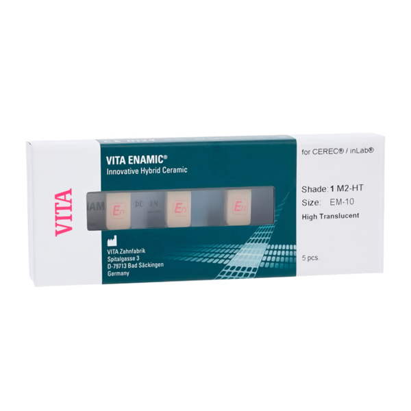 VITA ENAMIC for inLab - блоки из гибридной керамики, высокая прозрачность, цвет 1M2-HT, размер EM10, 5 шт - фото 0