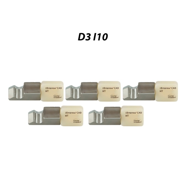 IPS Empress CAD PlanMill HT - блоки из лейцитной керамики, цвет D3, I10, 5 шт - фото 0