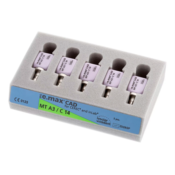 IPS e.max CAD CEREC/inLab MT - блоки для фрезерования, цвет A3, C14, 5 шт - фото 1