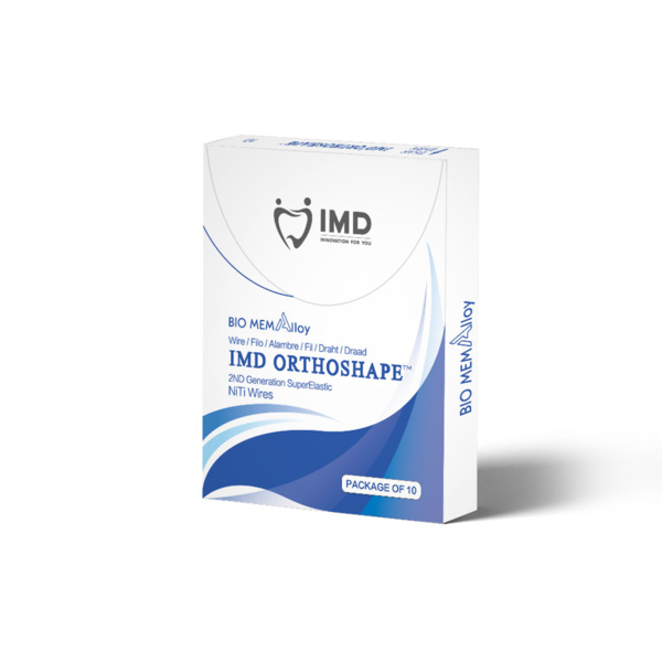 Дуга ортодонтическая IMD NITI Bio MEMAlloy, сечение прямоугольное, форма Natural, нижняя челюсть, 0,43 мм х  0,64 мм - фото 0
