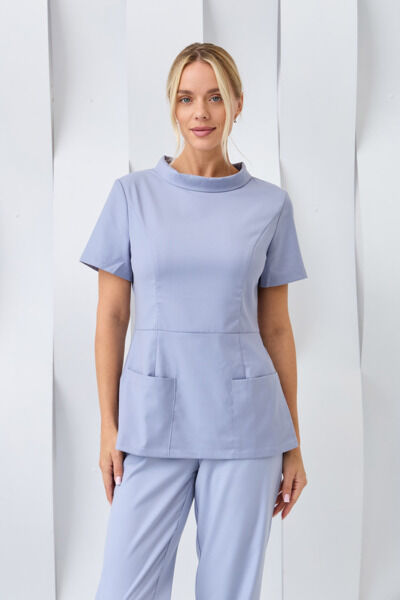 Туника женская Dr. Nice «Ирэн», со стойкой, серый, 44 - фото 0