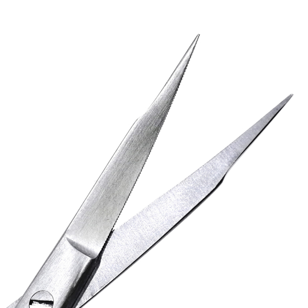 Ножницы Goldman-Fox #16, остроконечные, изогнутые, 1 зубчатое лезвие, 12,5 см - фото 5
