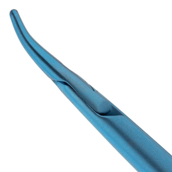 Иглодержатель микрохирургический, изогнутый, игла 6/0, 1,2 мм, длина 160 мм - фото 3