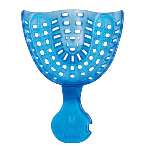 Ложка одноразовая оттискная  Plastic Tray UM, верх, размер M, синяя, 1 шт - фото 0