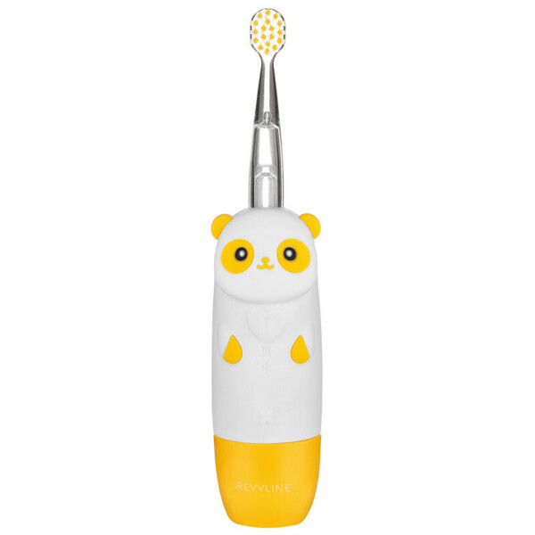 Детская электрическая звуковая зубная щётка Revyline RL 025 Baby Panda, желтый - фото 1