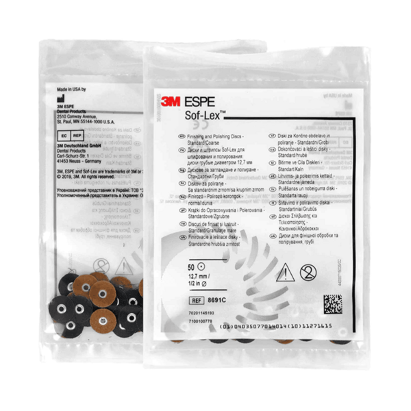 Диски полировочные 3M ESPE Sof-Lex, грубые, для первоначальной обработки композитных реставраций, черные, D=12.7 мм, 50 шт - фото 1