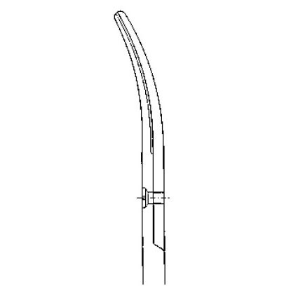 Ножницы препаровальные Metzenbaum, изогнутые, длина 180 мм - фото 2
