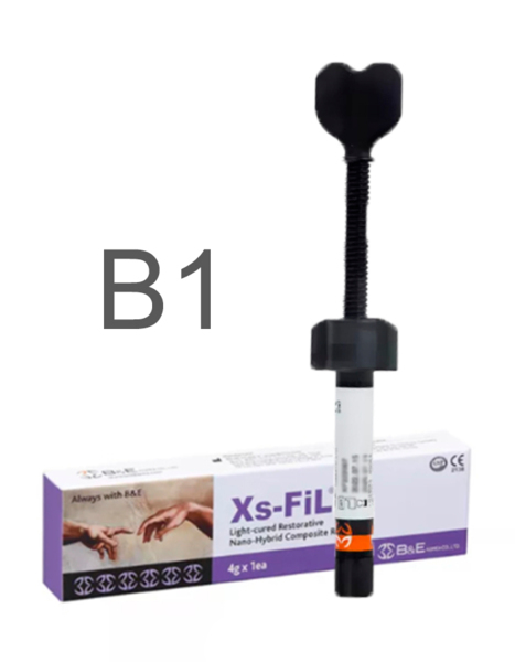 Xs-FiL - универсальный наногибридный светоотверждаемый композит, цвет B1, шприц 4 г - фото 0
