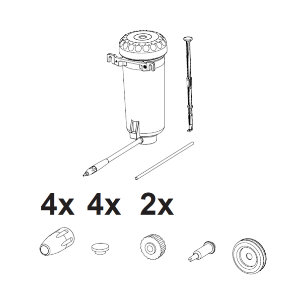 Бачок дополнительный для струйного материала 25-70 мкм для аппарата Basic Quattro - фото 0