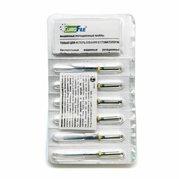 Файлы машинные Eurofile DH-Files, универсальный, 25 мм, №35/.04, никель-титан, 6 шт - фото 1