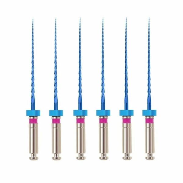 Файлы машинные Eurofile MultiTaper Blue, стерильный, для препарирования искривленных каналов, 25 мм (21 мм), №10/.04, никель-титан, 6 шт - фото 0