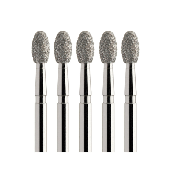 Бор алмазный ZF379, бутон, D=1.8 мм, L=3.5 мм, FG, красный, 5 шт - фото 0