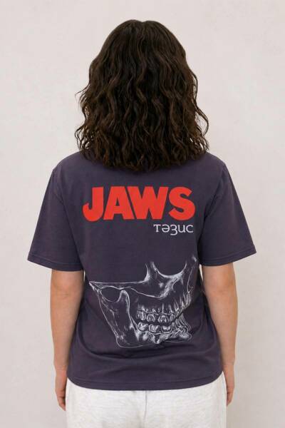 Футболка женская Тезис TZ111 Softone с принтом «JAWS», графит, 56-58 - фото 1