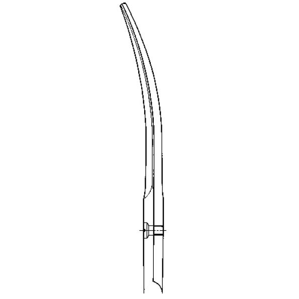 Ножницы хирургические, изогнутые, тонкие, остро/тупоконечные, длина 145 мм - фото 2