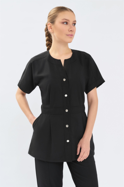 Рубашка женская Тезис TZ462, черный, 50 - фото 0