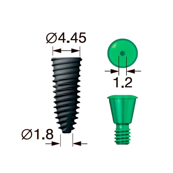 Имплантат OSSTEM TS IV SA Standart, 6-гранник D=2.5, D=4.0 мм, L=13.0 мм, без адаптера и винт-заглушки - фото 0