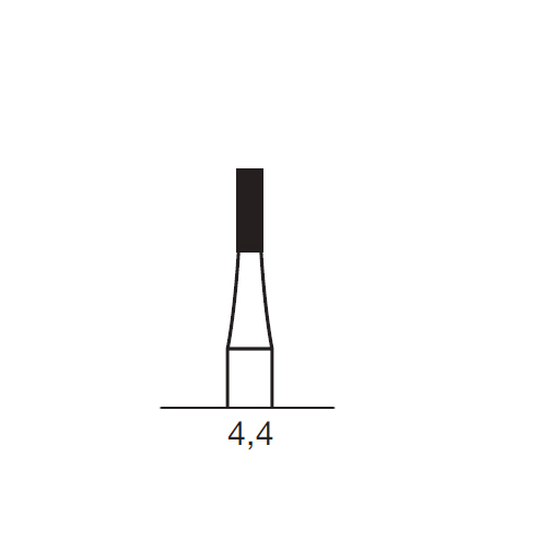 Бор твердосплавный CB 31, цилиндр с зубцами, D=1.4 мм, L=4.4 мм, HP, синий - фото 1