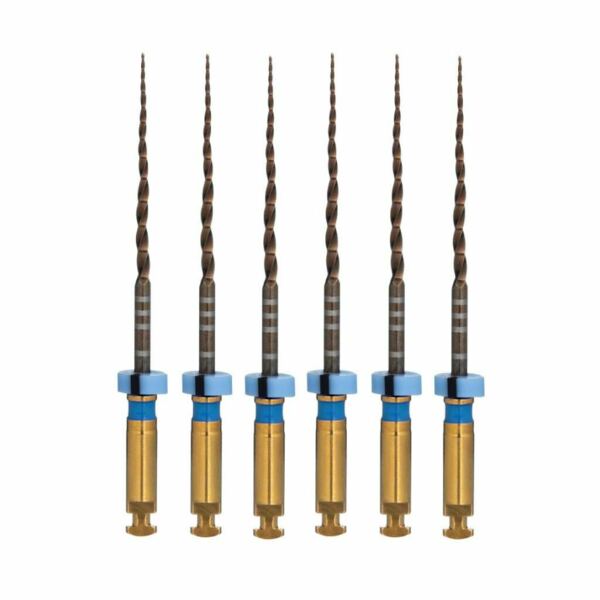 Файлы машинные Eurofile ULTRATAPER NEXT GOLD, стерильный, для препарирования каналов, 25 мм, №X3, никель-титан, 6 шт - фото 0