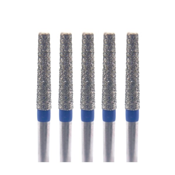 Бор алмазный Ecoline E 847, цилиндр конусный, D=1.8 мм, FG, синий, 5 шт - фото 0