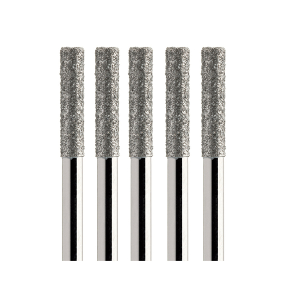 Бор алмазный 837, цилиндр, D=1.2 мм, L=8 мм, FG, синий, 5 шт - фото 0