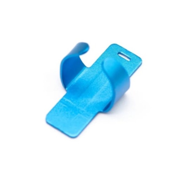 Линейка эндодонтическая Dentins, для измерения файлов и штифтов, на палец, металлическая, голубая, 1 шт - фото 1