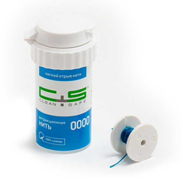 Нить ретракционная Clean+Safe ProfiCord, без пропитки, размер 0000, 254 см - фото 0