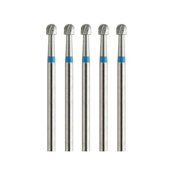 Бор твердосплавный Q1, шаровидный, грубый, D=2.3 мм, FG, синий, 5 шт - фото 0