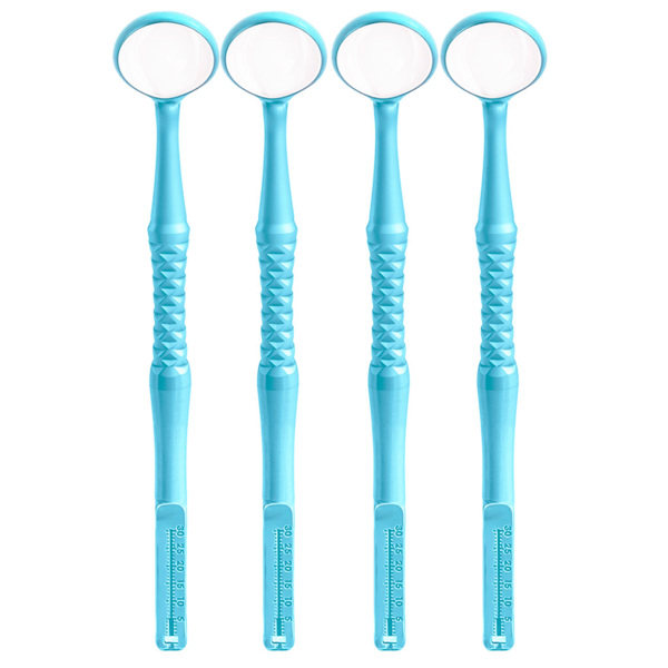 Зеркало стоматологическое Dialog M2 Endo-Guage, родиевое, №4.5, светло-синий, 4 шт - фото 0