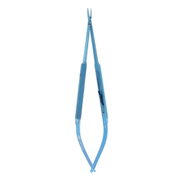 Иглодержатель Микрохирургические технологии, микрохирургический, титановый, для иглы 6/0, 7/0, прямой, ручка S=8,5 мм, B=1,0 мм, L=180 мм, замок U, 1 шт - фото 0