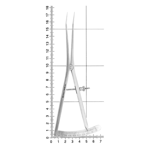 Микрометр изогнутый, шкала 0-40 мм, длина 17 см - фото 3