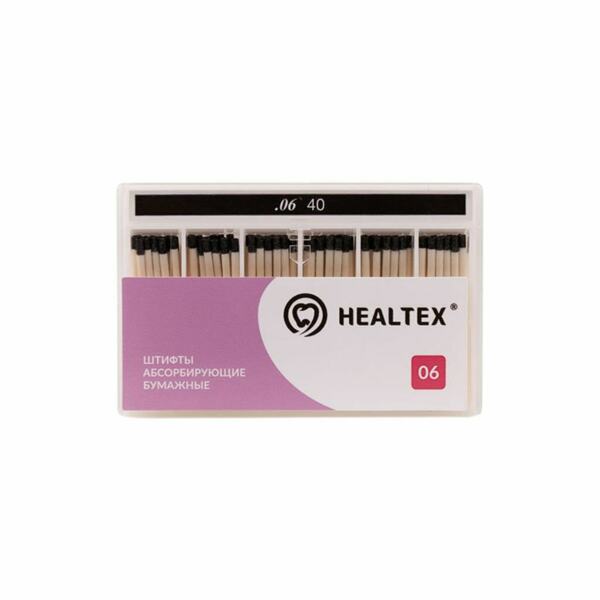 Штифты бумажные Healtex, абсорбирующие, без маркировки длины, №40/.06, 100 шт - фото 0