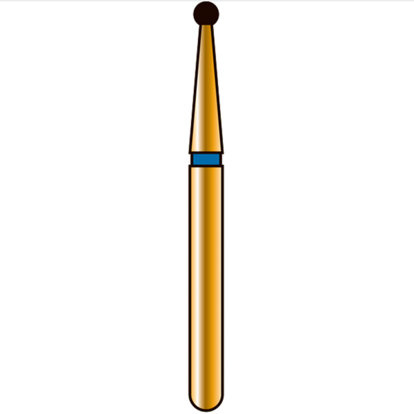 Бор алмазный G801, шаровидный, D=1.2 мм, FG, синий, 1 шт - фото 1