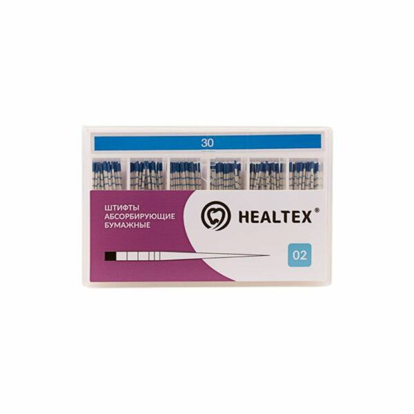 Штифты бумажные Healtex, абсорбирующие, с маркировкой длины, №30/.02, 200 шт - фото 0