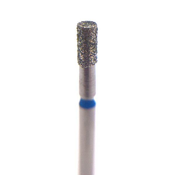 Бор алмазный 835, цилиндр плоский, D=1.6 мм, L=3.5 мм, FG, синий - фото 0