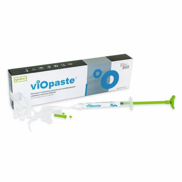 Материал Spident Viopaste, стоматологический, водорастворимый, для временного пломбирования корневых каналов, шприц 2 г - фото 0