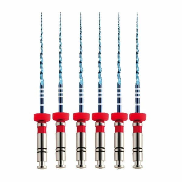 Файлы машинные Eurofile UltraFiles Blue Heat Activation, для искривленных каналов, 25 мм, №25/.04, никель-титан, 6 шт - фото 0