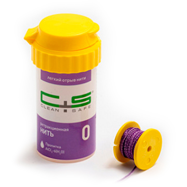 Нить ретракционная Clean+Safe ProfiCord X, с пропиткой, размер 0, 254 см - фото 0