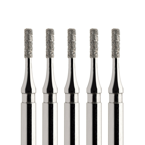 Бор алмазный 838, цилиндр закругленный, D=0.8 мм, L=3 мм, FG, синий, 5 шт - фото 0