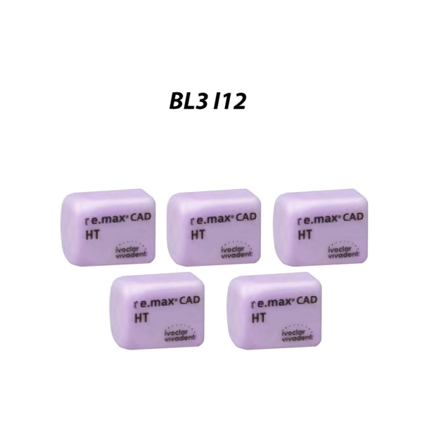 IPS e.max CAD PlanMill HT - блоки из дисиликата лития, цвет BL3, I12, 5 шт - фото 0