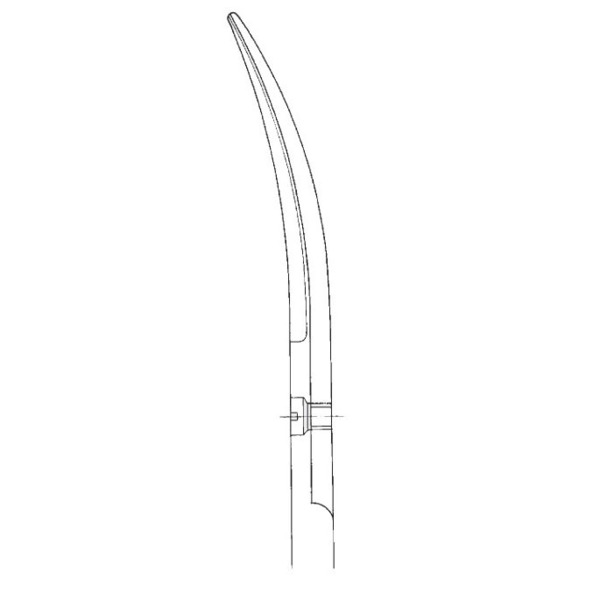 Ножницы препаровальные, изогнутые, остроконечные, длина 120 мм - фото 2