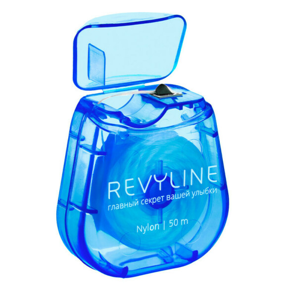 Зубная нить Revyline, нейлон, вощеная, мятная, синяя, 50 м - фото 4